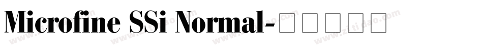 Microfine SSi Normal字体转换